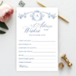 Ornamentado vitoriano Grace Floral Deseja e Cartão<br><div class="desc">Personalize com a noiva para ser o nome e a data do chá. Para mais personalização,  clique no link "personalizar mais". Se precisar de ajuda,  entre em contato comigo,  por favor.</div>