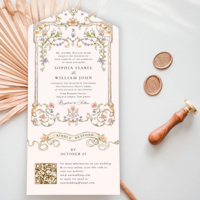 Ornamentado vitoriano Grace Floral Wedding Código  (Criador carregado)