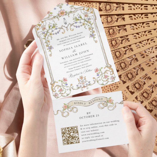 Ornamentado vitoriano Grace Floral Wedding Código  (Criador carregado)
