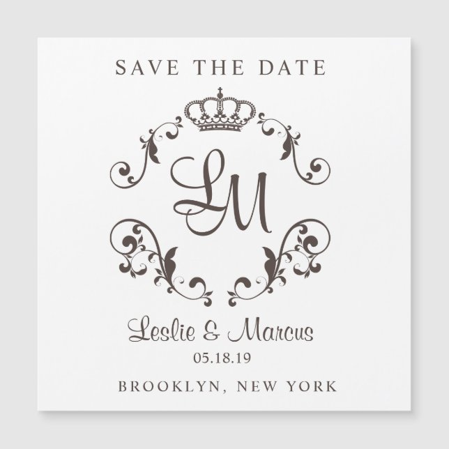 Ornamental Border with a Traditional Crown for Wed (Frente)