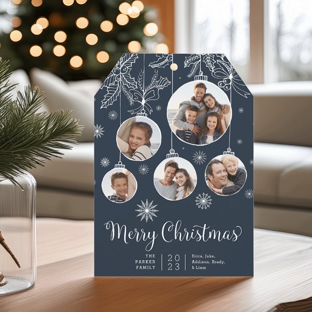 Ornamental | Cartão de Feriado de Colagem de Fotog (Criador carregado)