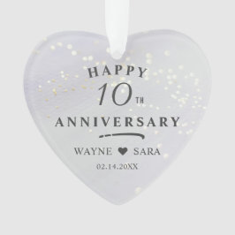 Ornamento 10º Aniversário de Casamento de Alumínio
