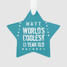 Ornamento 13 Birthday World's Legal 13 Year Old Teal Z13