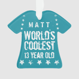 Ornamento 13 Birthday World's Legal 13 Year Old Teal Z13