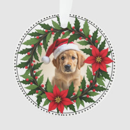 Ornamento 1st Christmas 2-sided Santa Paws Forever