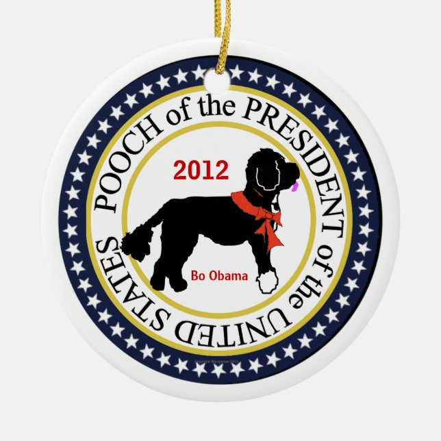Ornamento 2012 do feriado da BO Obama (Frente)