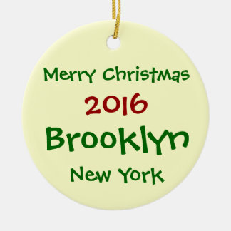 ORNAMENTO 2016 DO FELIZ NATAL DE NEW YORK BROOKLYN