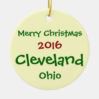 ORNAMENTO 2016 NOVO DO FELIZ NATAL DE CLEVELAND