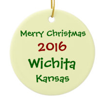 ORNAMENTO 2016 NOVO DO FELIZ NATAL DE WICHITA