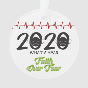 Ornamento 2020 - A Fé Máscara Sobre O Medo De Um Ano
