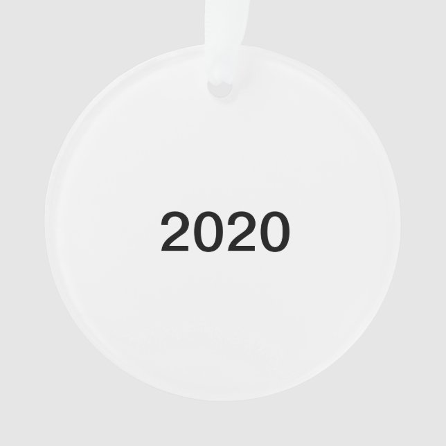 Ornamento 2020 Simples e Engraçado Nada Covid Natal (Frente)