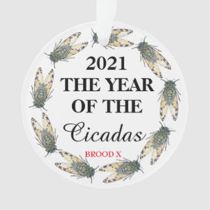 Ornamento 2021 ANO DAS Cicadas e do Brood X