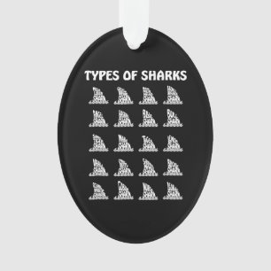 Ornamento 20 tipos de tubarões barbatanas biologia marinha