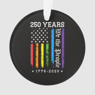 Ornamento 250 Anos de Aniversário de 250 anos EUA LGBT Pr