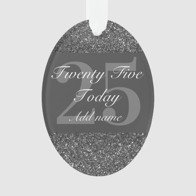 Ornamento 25 de presente personalizado especial de aniversár (Frente)