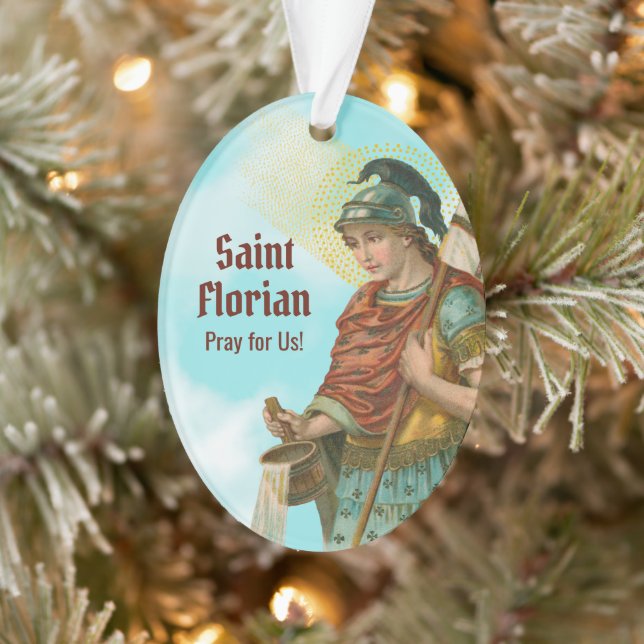 Ornamento 2xSt Florian com Balde (ClearSkies; M19) acrílico (Árvore)