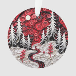 Ornamento 3d Panorama de Natal em Papel Enchido