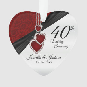 Ornamento ⭐ 40º Aniversário de Casamento KeepsasasaDesign