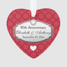 Ornamento 40º aniversário do casamento Ruby Red Z06