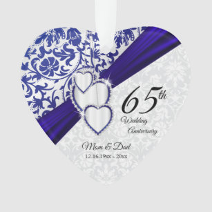 Ornamento 45º / 65º Aniversário do Casamento de Apphire