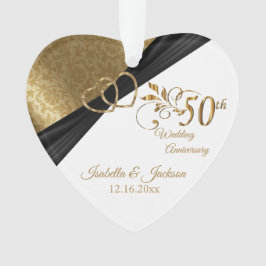 Ornamento 50º aniversário 💕 casamento Keepsasasaame Design