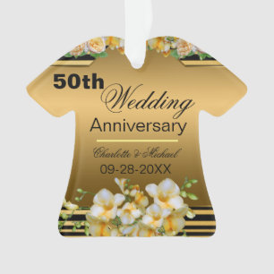 Ornamento 50º aniversário de casamento em acrílico