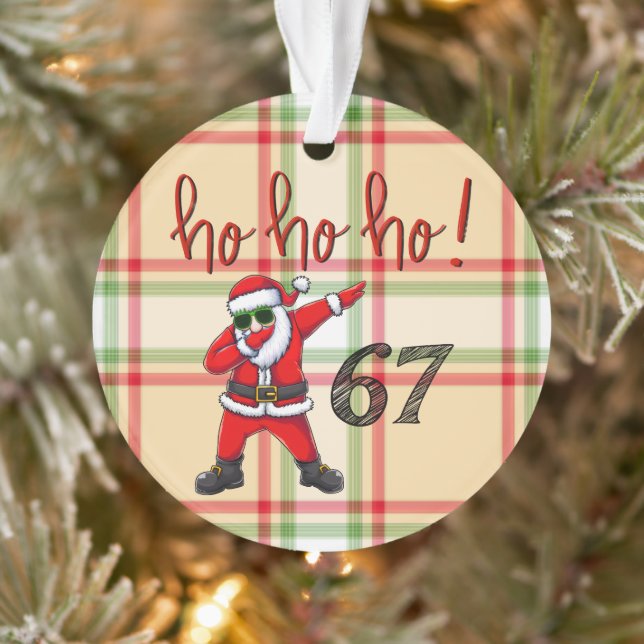 Ornamento 67 Dabbing Santa Christmas Ornament  (Árvore)