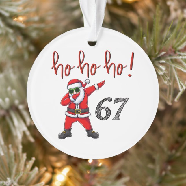 Ornamento 67 Dabbing Santa Christmas Ornament  (Árvore)