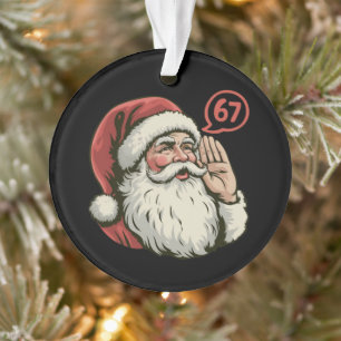 Ornamento 67 Natal Divertido Seis Sete Meme Papai Noel