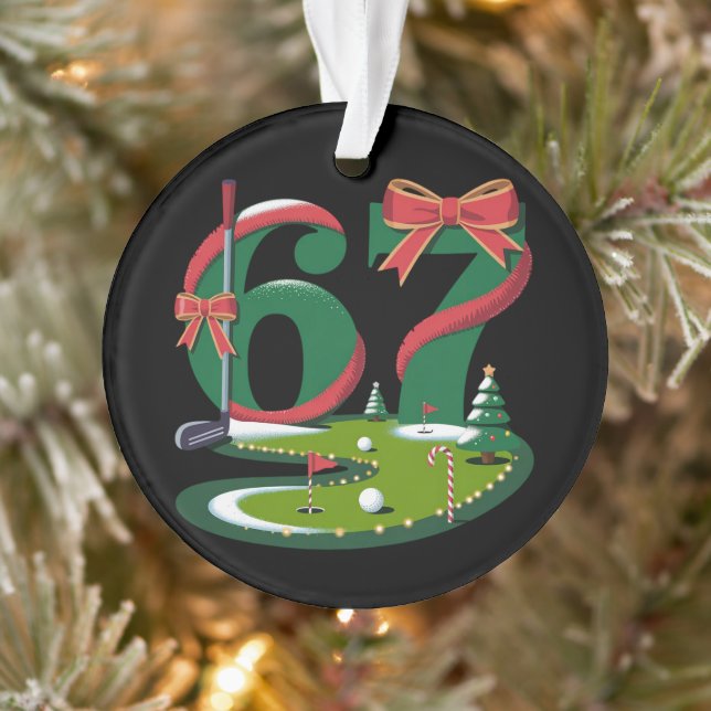 Ornamento 6 7 Seis Sete Golfe Geração Z Alpha Meme Natal Gol (Árvore)