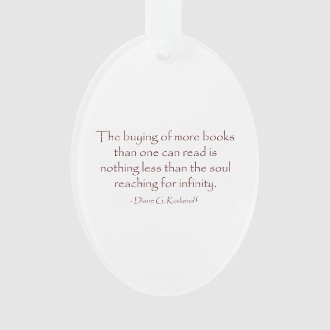 Ornamento A alma que alcança para a infinidade (Frente)