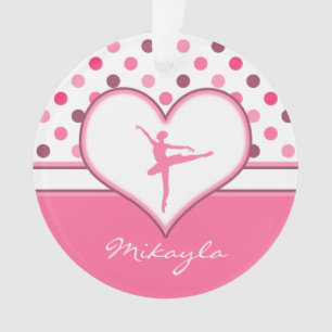 Ornamento A cereja inspirou o dançarino de balé cor-de-rosa