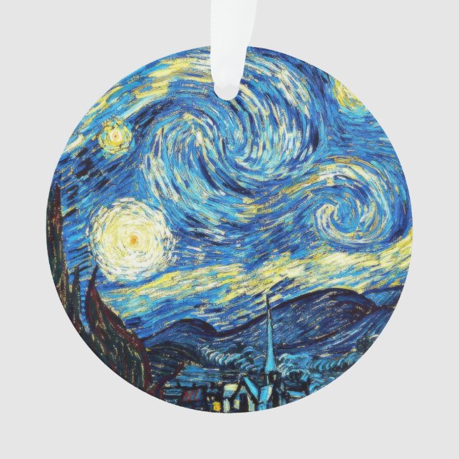 Ornamento A famosa pintura de Van Gogh, Starry Night (Frente)