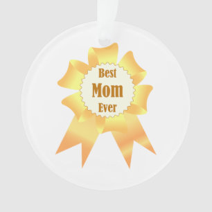 Ornamento A melhor mãe sempre ganhadora do Ouro, fita prêmio