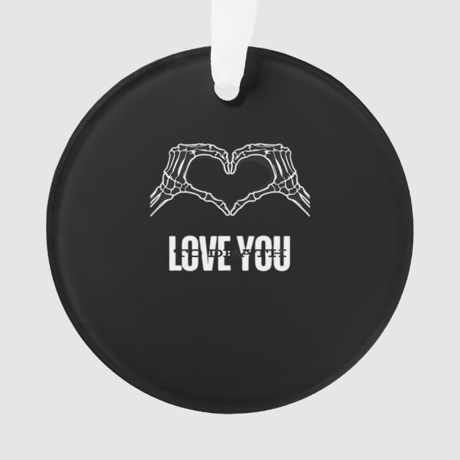 Ornamento À Morte - Mãos Cardíacas De Esqueleto Clássicas (Frente)