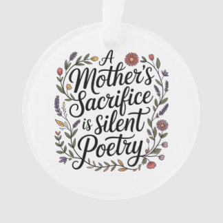 Ornamento A Mother's Sacrifice Is Silent Poetry