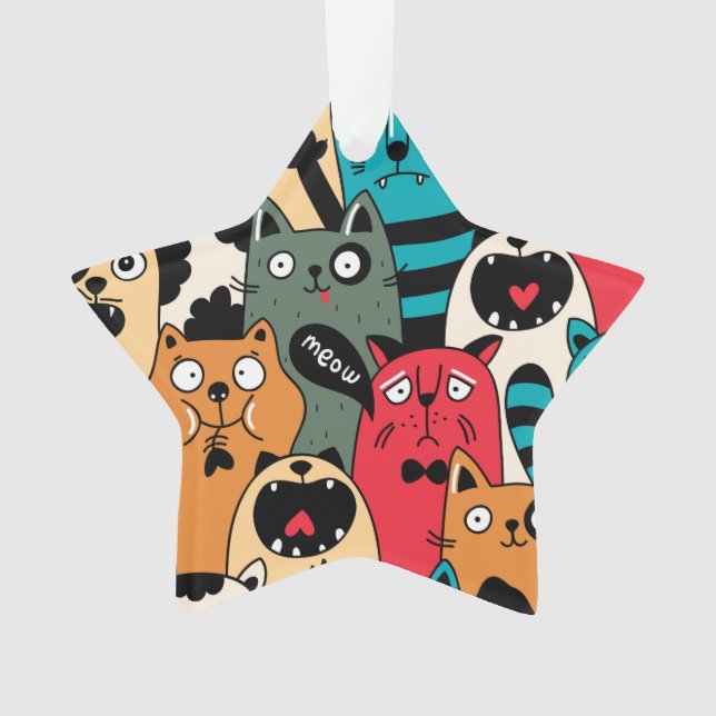 Ornamento A multidão de gatos (Frente)