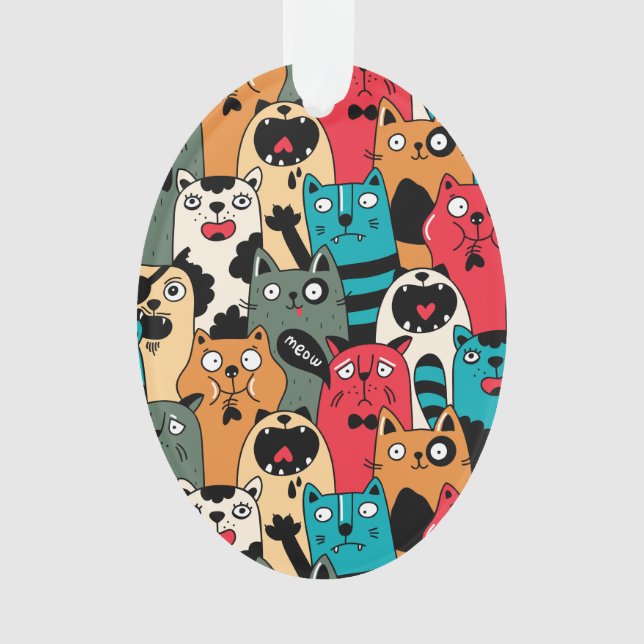 Ornamento A multidão de gatos (Frente)