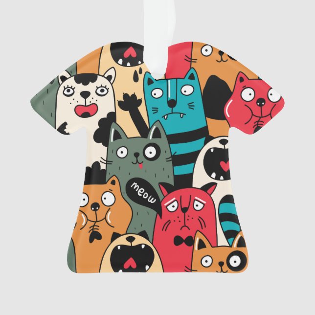 Ornamento A multidão de gatos (Frente)