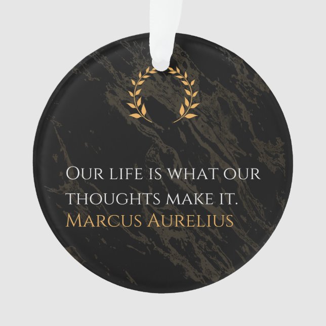 Ornamento A Verdade de Marcus Aurelius: Moldando a Vida (Frente)
