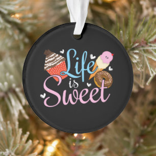 Ornamento A Vida de Quem Ama Comida é Doce Citação de Confei