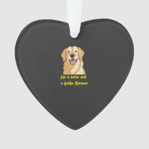 Ornamento A Vida é Melhor Com um Golden Retriever - Amante d