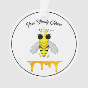 Ornamento Abelha Mel com Mel Derrubando