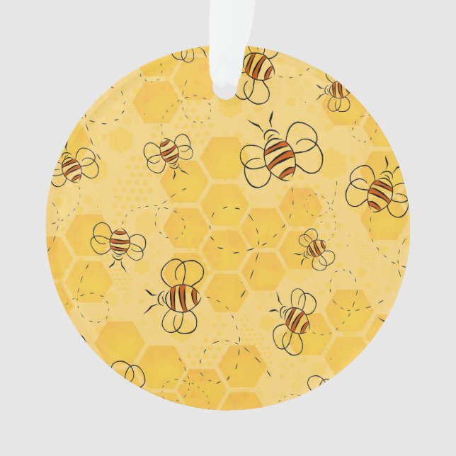 Ornamento Abelhas De Mel De Abelha Bonitas (Frente)