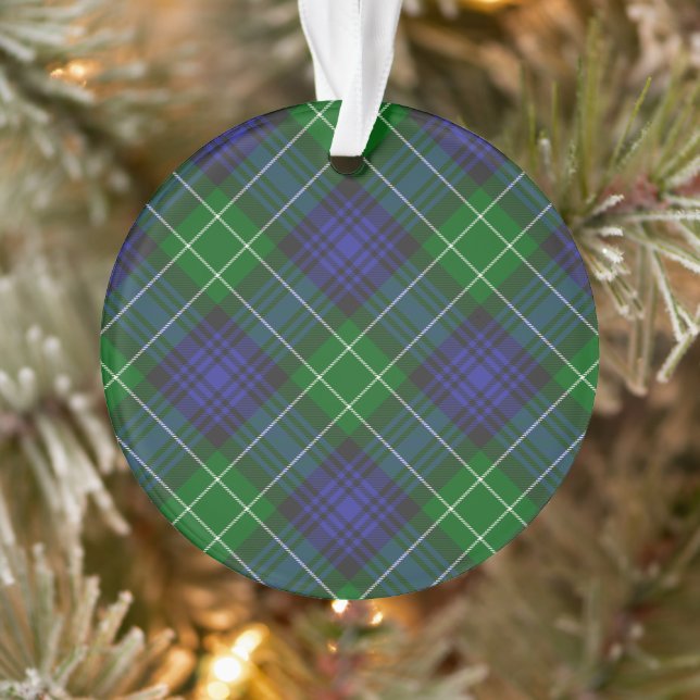 Ornamento Abercrombie Blue Tartan Xadrez escocesa (Árvore)