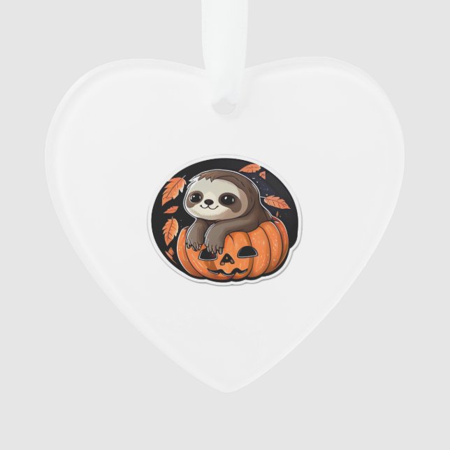 Ornamento Abóbora de preguiça-de-bruxa-de-bruxa (Frente)