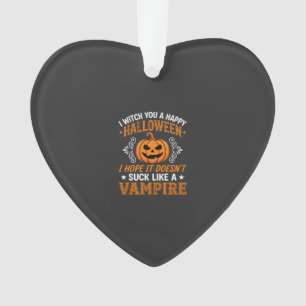 Ornamento Abóbora de Vampiro de Halloween Engraçado