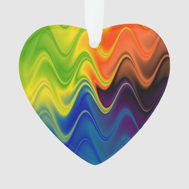 Ornamento Abstrato de multicores onduladas (Frente)