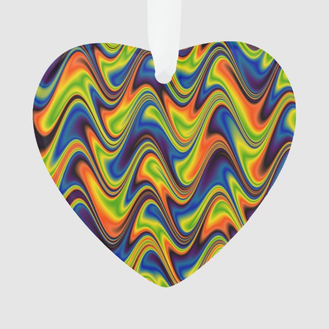 Ornamento Abstrato de multicores onduladas (Frente)