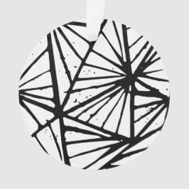 Ornamento Abstrato Triângulo Lino Impressão Acrilato